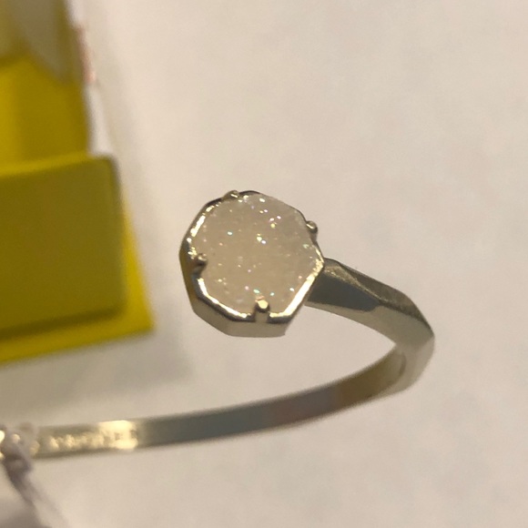 NWT Kendra Scott RARE & RETIRED Ashlee Bracelet Yellow Gold & Iridescent Drusy! - Picture 14 of 16